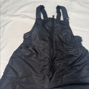 Kids Black Snowpants Overalls
